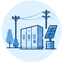 New electrical equipment and distributed energy system installation