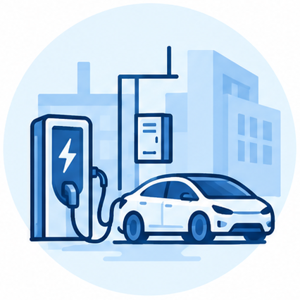 Electric vehicle charging infrastructure and utility interconnection