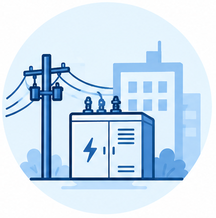 New or increased utility electrical service connection
