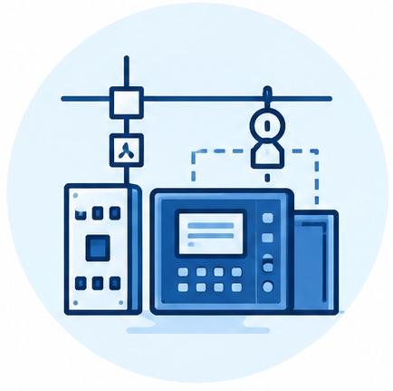 Utility protection and electrical metering equipment